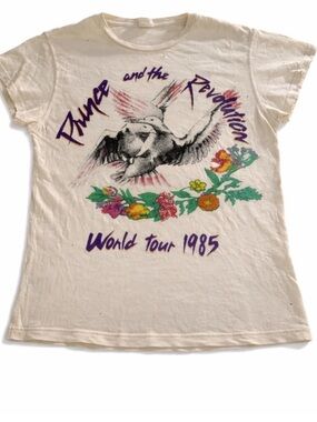 Vintage Concert Tee Prince and the Revolution World Tour 1985 RARE‎